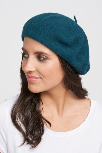 100% Wool Basque Beret by Parkhurst – Classic Winter Hat - Urban Caps