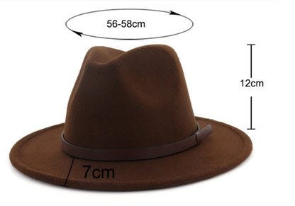 Wool jazz hat, men's and women's couple, hat, flat hat - Urban Caps 