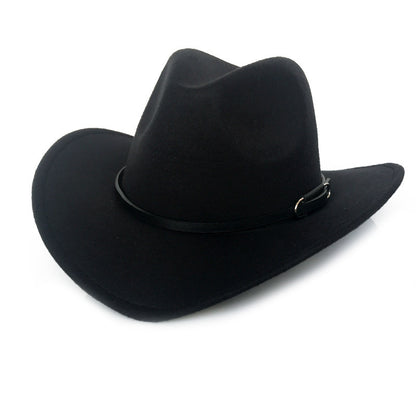 Vintage Autumn And Winter Men's Woolen Western Cowboy Hat - Urban Caps 