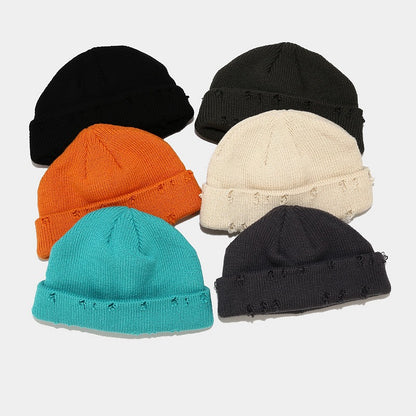 Chic and Cozy: Hole-Knitted Wool Hat for Effortless Style - Urban Caps 