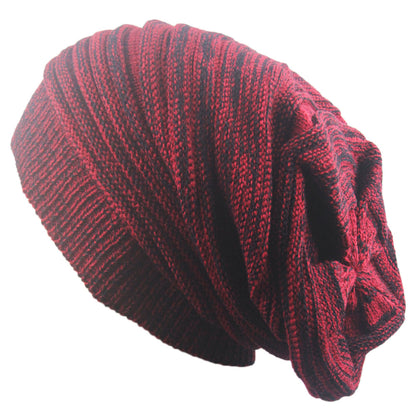 Two-Color Melaleuca Pleated Warm Pullover Pile Hat: Stylish and Cozy - Urban Caps 