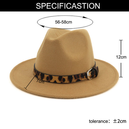 Fedora hat leopard print hat - Urban Caps 