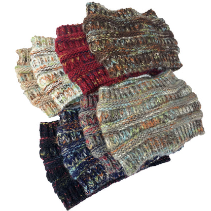 Knitted ponytail wool headband - Urban Caps 