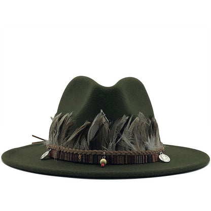 Ladies jazz woolen hat Top hat - Urban Caps 