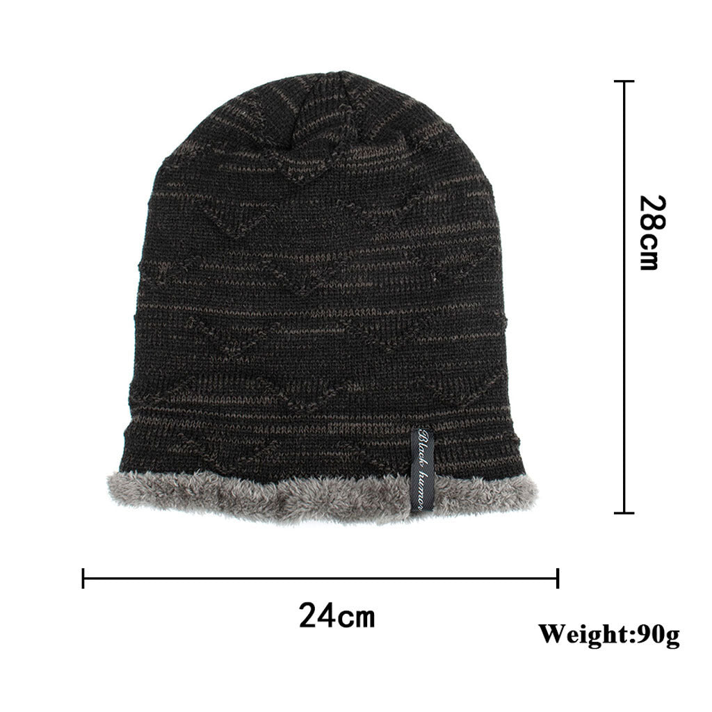 Diagonal hook hat bib knitted woolen hat - Urban Caps 