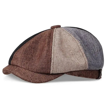 Retro Octagonal Beret Hat – British Dome-Style Peaky Blinders Cap | Free Size - Urban Caps 