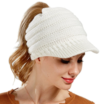 Cozy Knit Ponytail Beanies for Women: Autumn-Winter Warmth - Urban Caps 