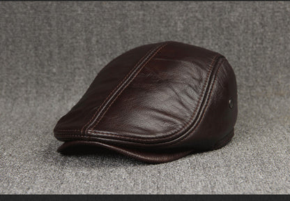 First Layer Cowhide Comfortable And Fashionable Sunscreen Beret - Urban Caps 