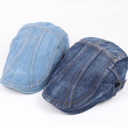 Women's Denim Beret – Vintage Washed Cotton Cap | 4 Stylish Designs - Urban Caps 