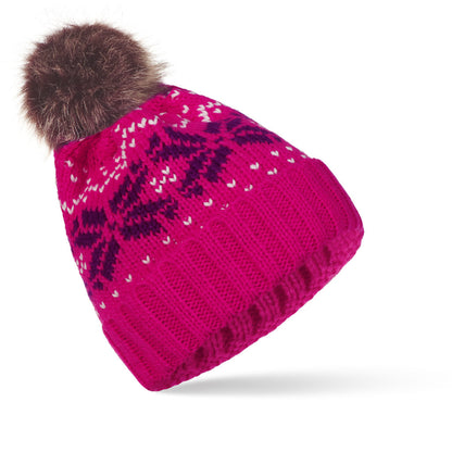 New Big Snowflake Christmas Woolen Hat Warm Hood Knitted Hat - Urban Caps 