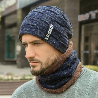 Velvet Knit Hat with Collar Set: Winter Warmth and Style - Urban Caps 