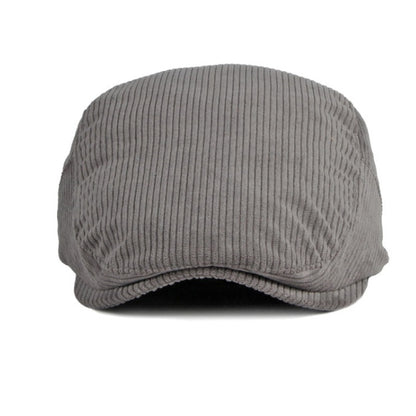Kids Corduroy Retro Beret – Adjustable Flat Top Cap - Urban Caps 