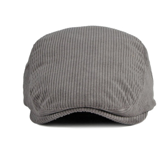 Kids Corduroy Retro Beret – Adjustable Flat Top Cap - Urban Caps 
