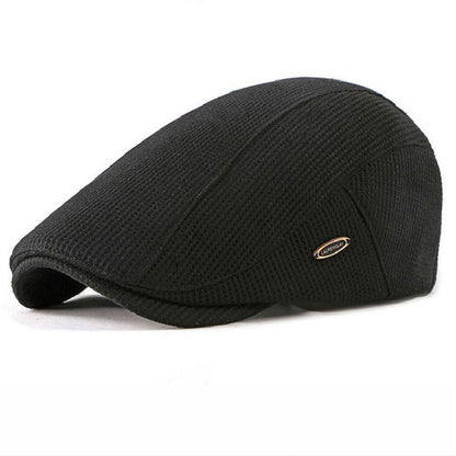 Beret Women's Knitted Wool Hat British Retro Men's Cap Light Board - Urban Caps 