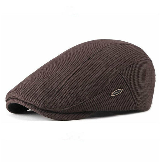Beret Women's Knitted Wool Hat British Retro Men's Cap Light Board - Urban Caps 