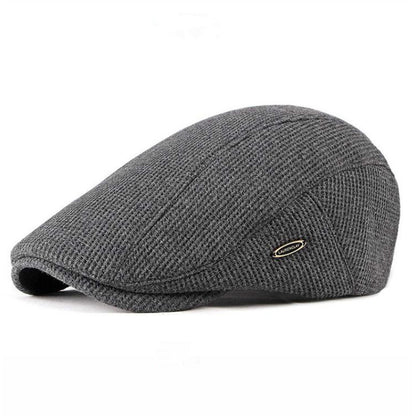 Beret Women's Knitted Wool Hat British Retro Men's Cap Light Board - Urban Caps 