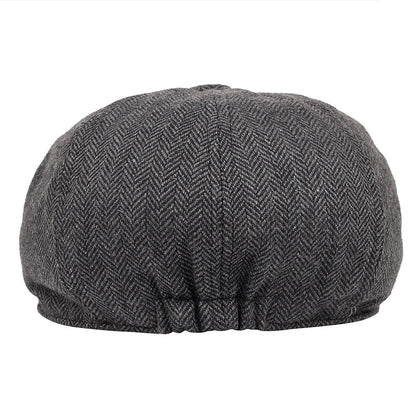 Vintage British-Style Octagonal Cap – Unisex Cotton-Blend Duckbill Hat - Urban Caps 