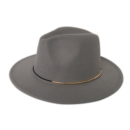 Women's Trendy Hats Gold Buckle Jazz Hat - Urban Caps 