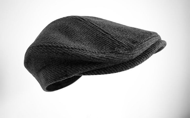 Hat Middle Aged Men's Retro Literary Beret Black Warm Cap - Urban Caps 