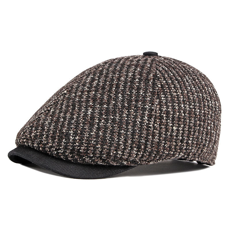 Men's British Vintage Knitted Beret Cap - Urban Caps 