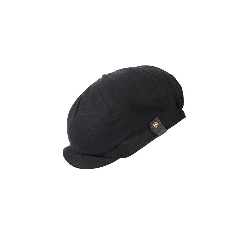 Cotton Newsboy Cap – Retro Octagonal Flat Cap | Breathable Unisex Hat