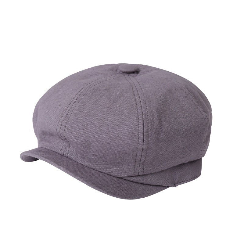 Cotton Newsboy Cap – Retro Octagonal Flat Cap | Breathable Unisex Hat