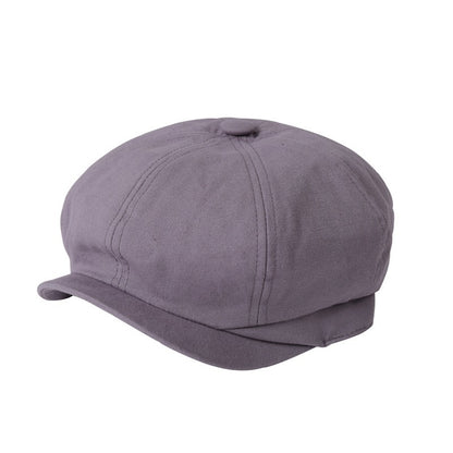 Cotton Newsboy Cap – Retro Octagonal Flat Cap | Breathable Unisex Hat