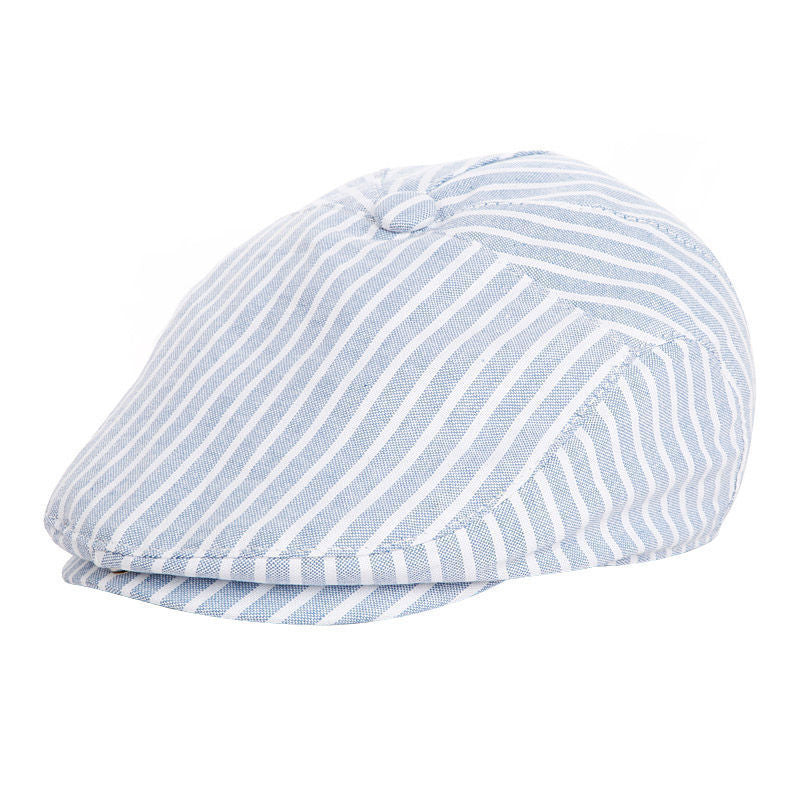 Baby's Striped Tweed Cheesecutter Hat – Soft Wool Cap for Ages 1–12 (Multiple Sizes)