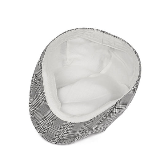 British Plaid Beret Hat Men's Forward Hat Casual Retro Duck Tongue Old Man Hat Day Thin Spring And Summer Tide - Urban Caps 