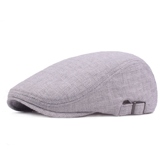 Retro Distressed Forward Hat Outdoor Tourist Hat Monochrome Beret - Urban Caps 
