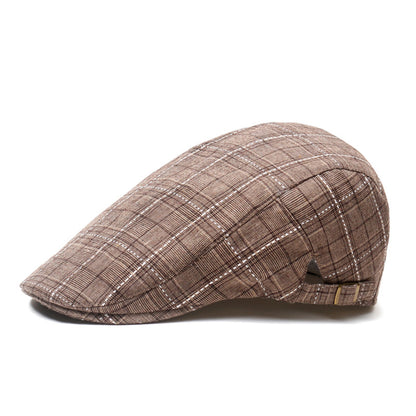 Peaked Cap Forward Cap Plaid Baseball Cap Visor Beret Sun Hat - Urban Caps 