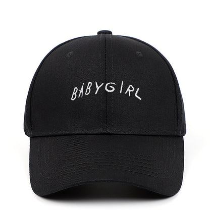 BABYGIRL Letter Embroidered Baseball Cap Spring New Product Cap Outdoor Sports Sun Visor - Urban Caps 