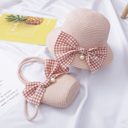 Children's Hats Female Summer Sunscreen Princess Beach Hat Sun Hat Girls Straw Hat Sun Hat Basin Hat Baby Fisherman Hat - Urban Caps 