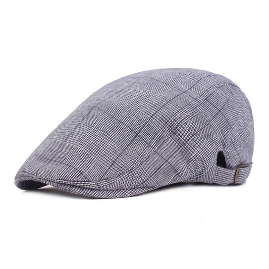 Comfortable And Fashionable Sunscreen Check Beret - Urban Caps 