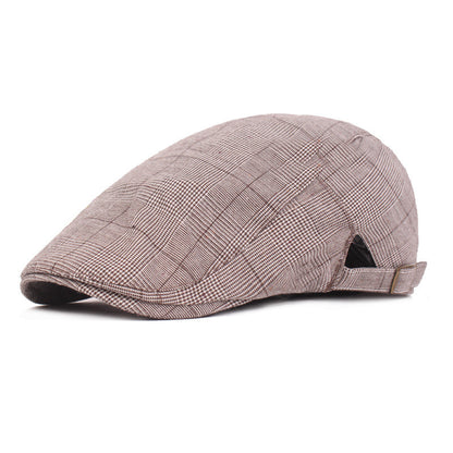Comfortable And Fashionable Sunscreen Check Beret - Urban Caps 