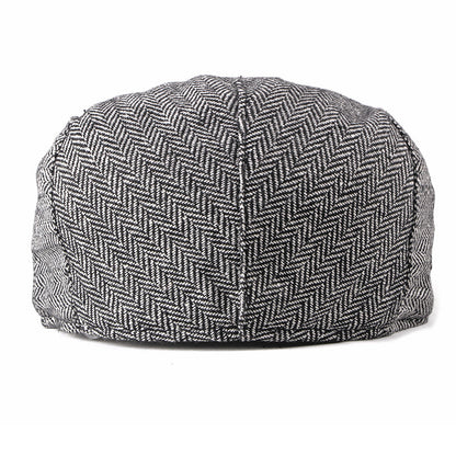 Men's Korean Fashion Simple Striped Beret - Urban Caps 