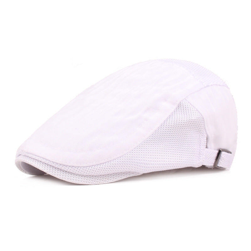 Cap for men ventilation mesh hood youth stripe forward Hat Women's sun protection Beret - Urban Caps 