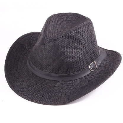 Summer Straw Weaving Along The Middle Of The Cowboy Hat Outdoors - Urban Caps 