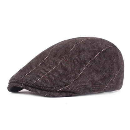 Women'S Check Cap With Warm Peaked Cap - Urban Caps 