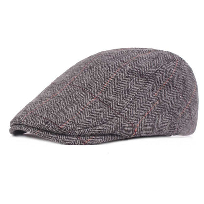 Women'S Check Cap With Warm Peaked Cap - Urban Caps 