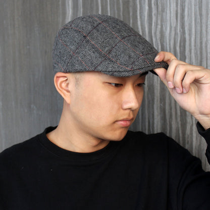 Women'S Check Cap With Warm Peaked Cap - Urban Caps 