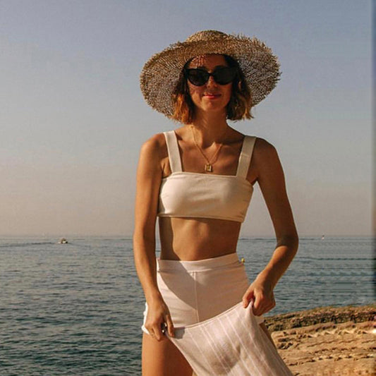 Women's Breathable Green Straw Beach Sun Hat - Urban Caps 