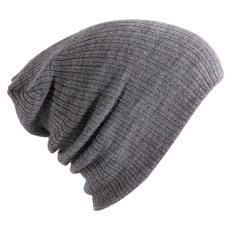 Solid Color Striped Woolen Hat - Urban Caps 