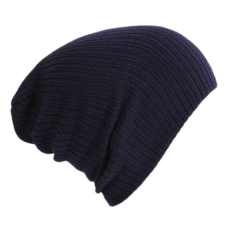Solid Color Striped Woolen Hat - Urban Caps 