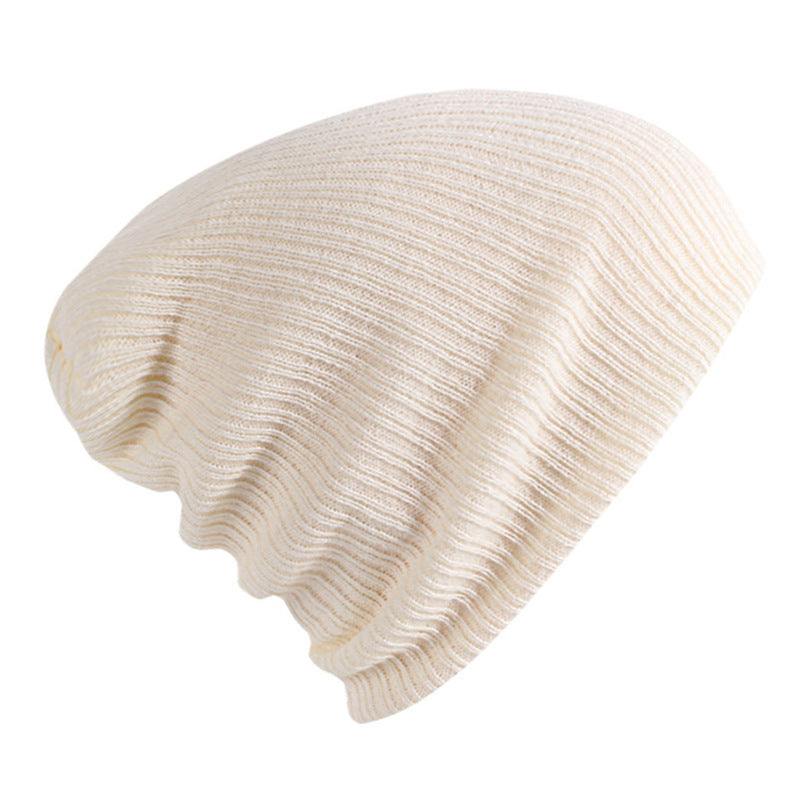Solid Color Striped Woolen Hat - Urban Caps 