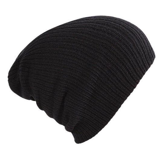 Solid Color Striped Woolen Hat - Urban Caps 