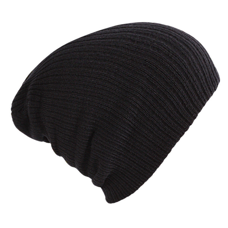 Solid Color Striped Woolen Hat - Urban Caps 