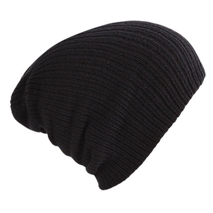 Solid Color Striped Woolen Hat - Urban Caps 