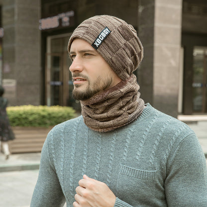 Velvet Knit Hat with Collar Set: Winter Warmth and Style - Urban Caps 