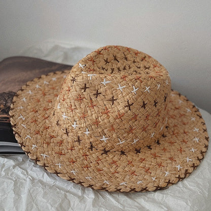 Retro Personality Western Cowboy Style Straw Hat - Urban Caps 